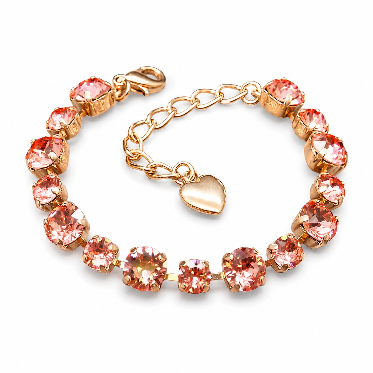 Apyrankė moterims DiamondSky „Klasika IV (Rose Peach)“ su Swarovski kristalais