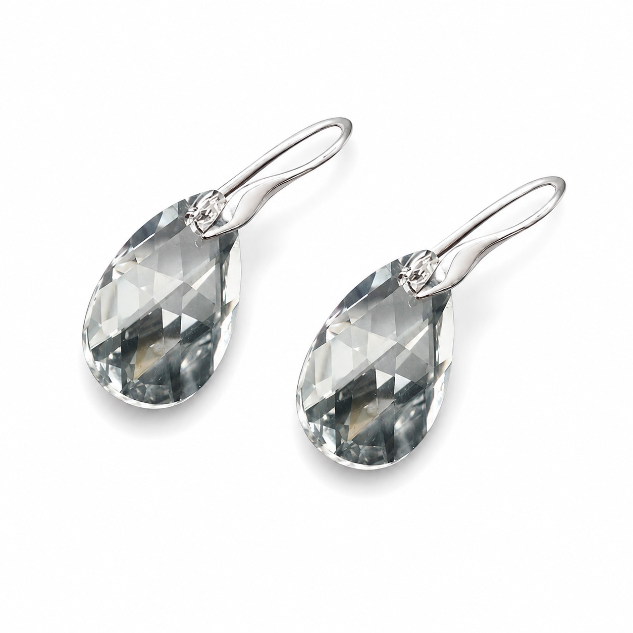 Sidabriniai auskarai „Baroque“ su Swarovski® kristalais