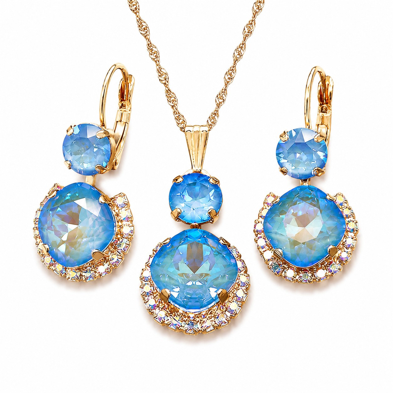 Papuošalų rinkinys moterims „Clarice VI (Ocean DeLite)“ su Swarovski® kristalais