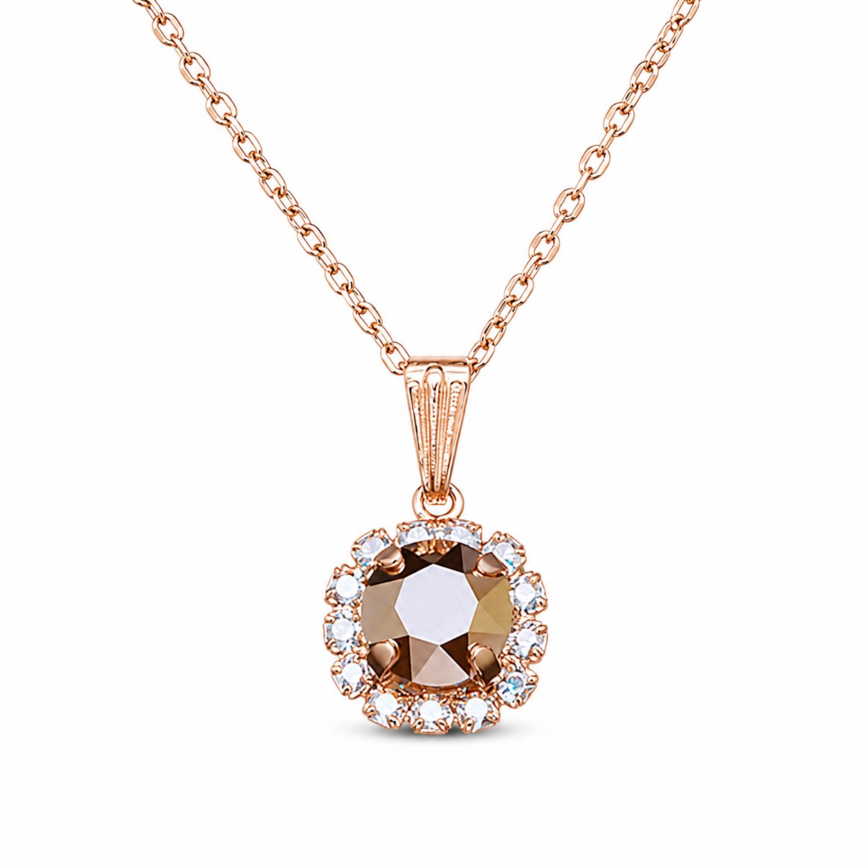 Pakabukas „Glory (Rose Gold)“ su Swarovski® kristalais