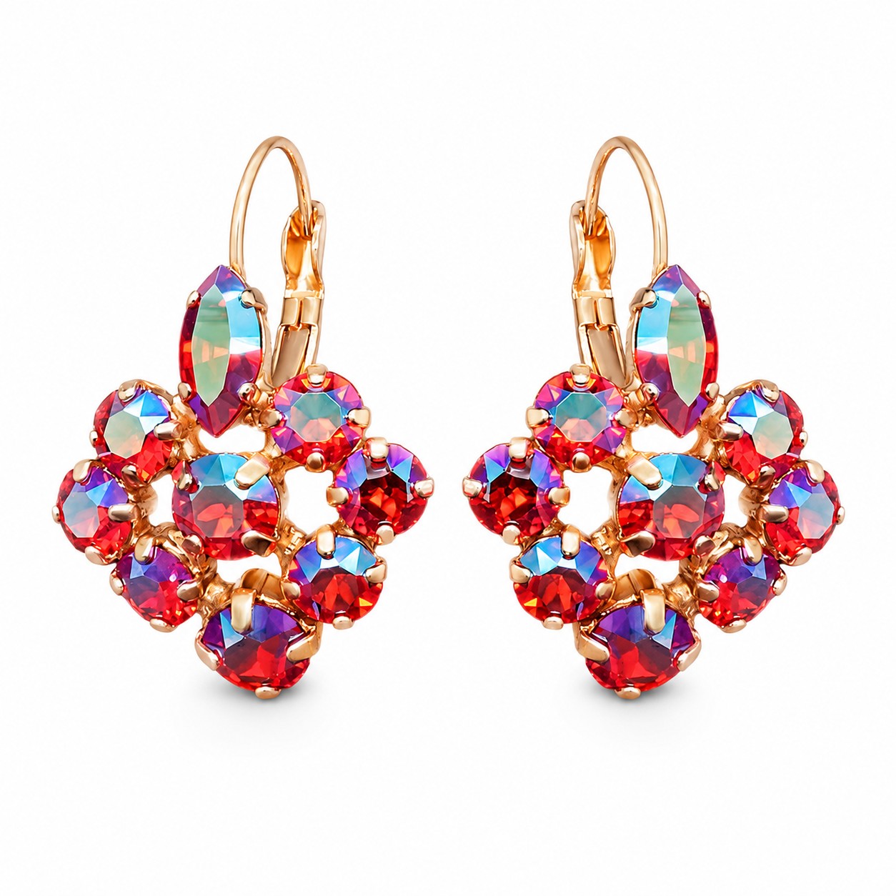 Auskarai „Splendor (Light Siam Shimmer)“ su Swarovski® kristalais