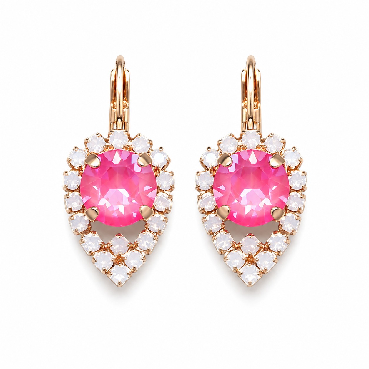 Auskarai „Diva (Lotus Pink DeLite)“ su Swarovski® kristalais