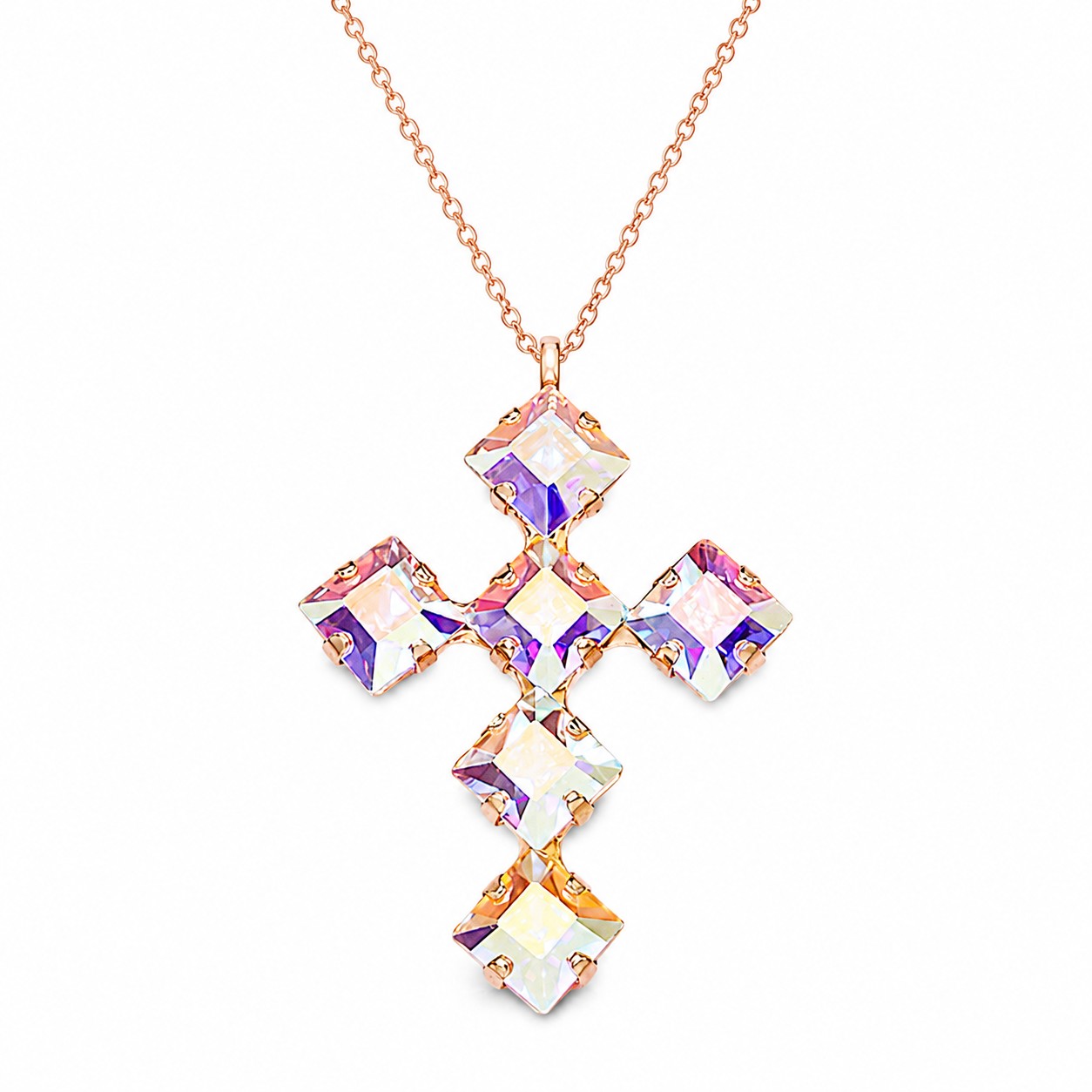 Pakabukas „Uni (Aurora Borealis)“ su Swarovski® kristalais