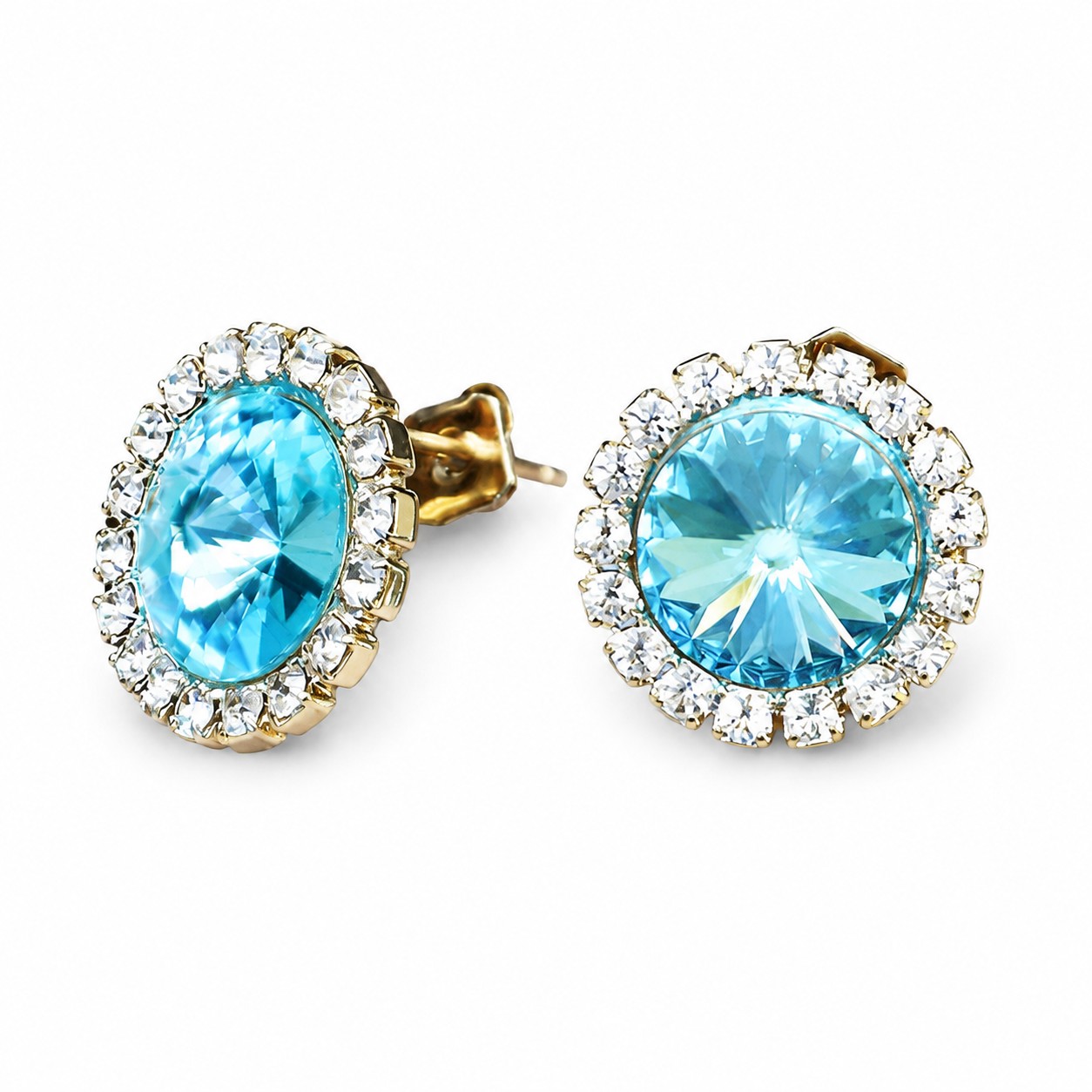 Auskarai „Clarice X (Aqua Bohemica)“ su Preciosa® kristalais