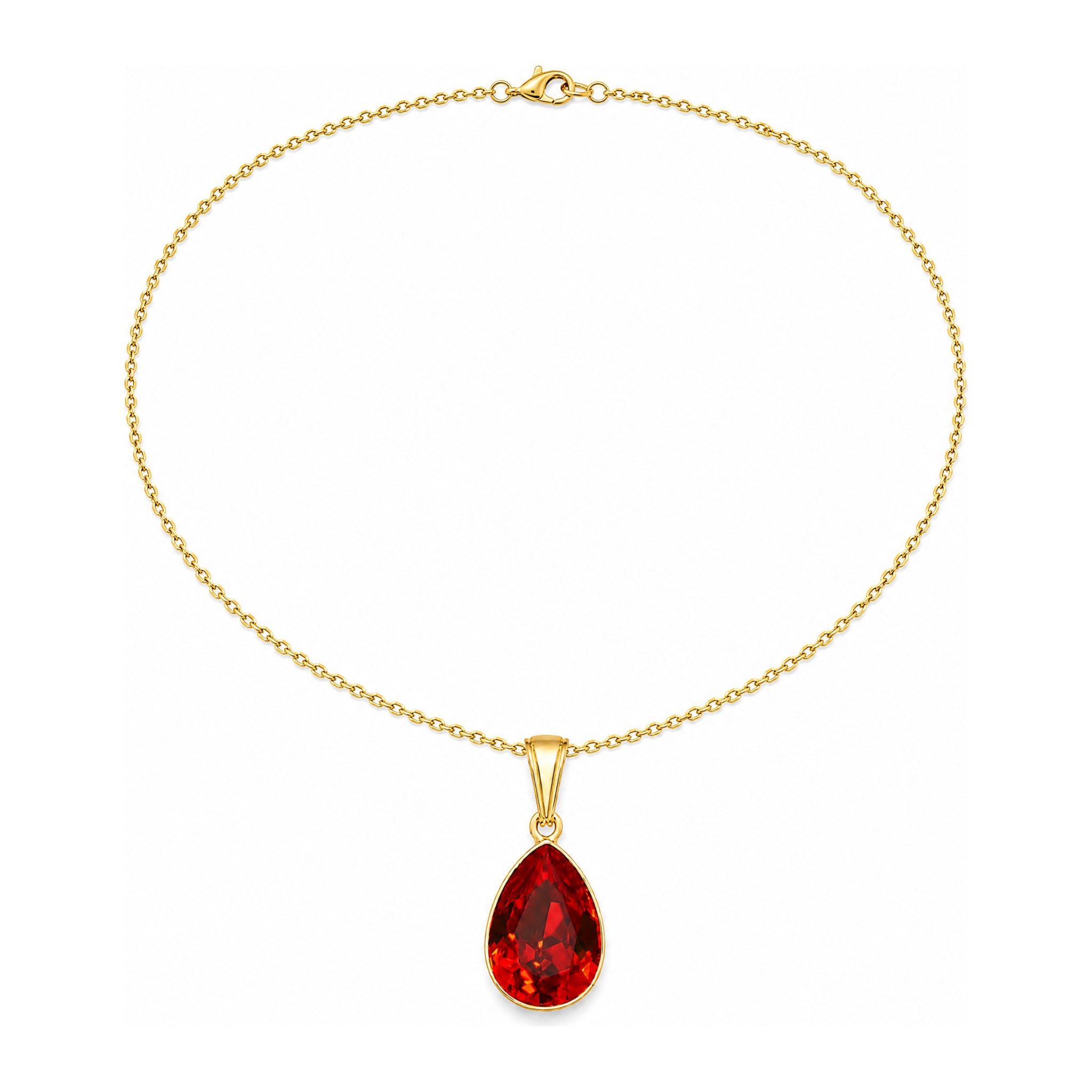 Sidabrinis pakabukas „Crystal Drop (Light Siam)“ su Preciosa® kristalais