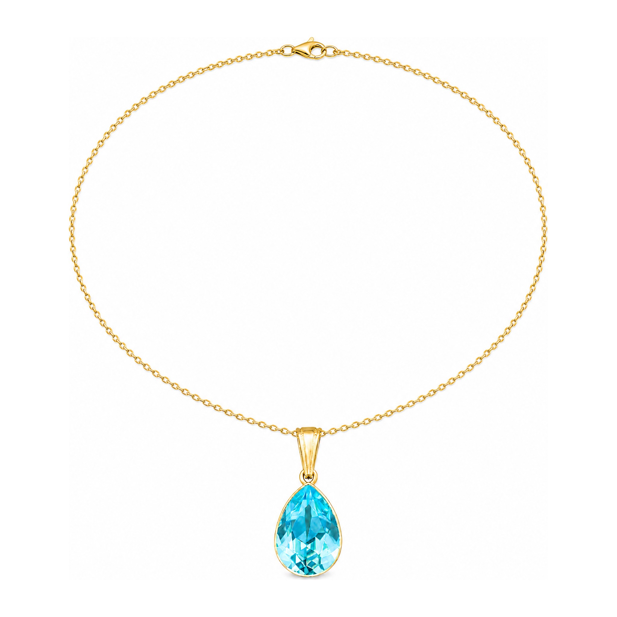 Sidabrinis pakabukas „Crystal Drop (Aqua Bohemica)“ su Preciosa® kristalais