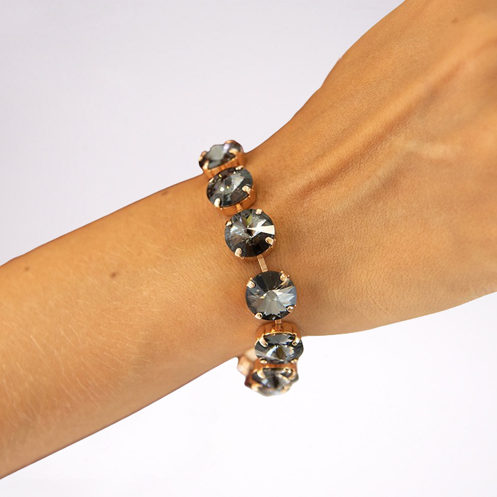 Apyrankė moterims DiamondSky „Vortex (Nightfall)“ su Preciosa® kristalais