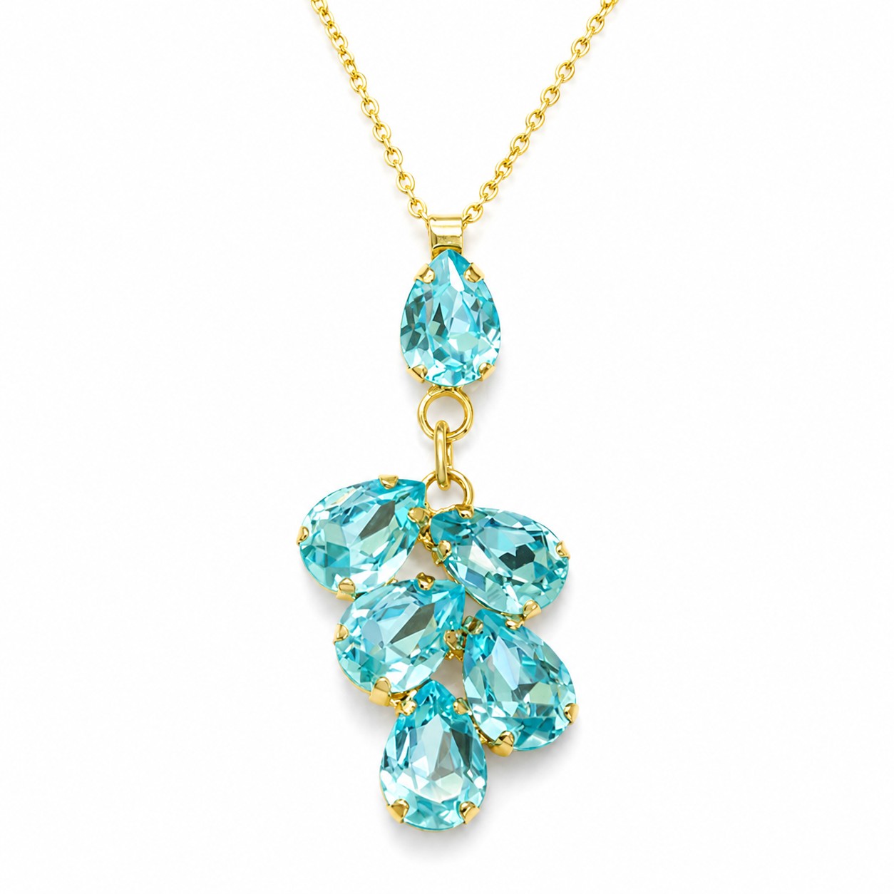 Pakabukas „Amber II (Aqua Bohemica)“ su Preciosa® kristalais