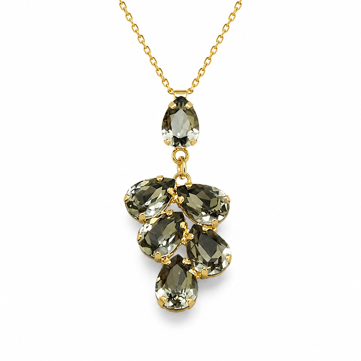 Pakabukas „Amber II (Black Diamond)“ su Preciosa® kristalais