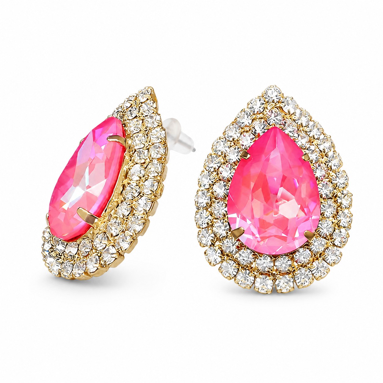 Auskarai „Jasmine (Lotus Pink DeLite)“ su Swarovski® kristalais