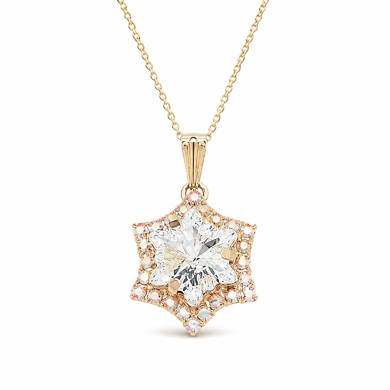 Pakabukas „Snowflake“ su Swarovski® kristalais