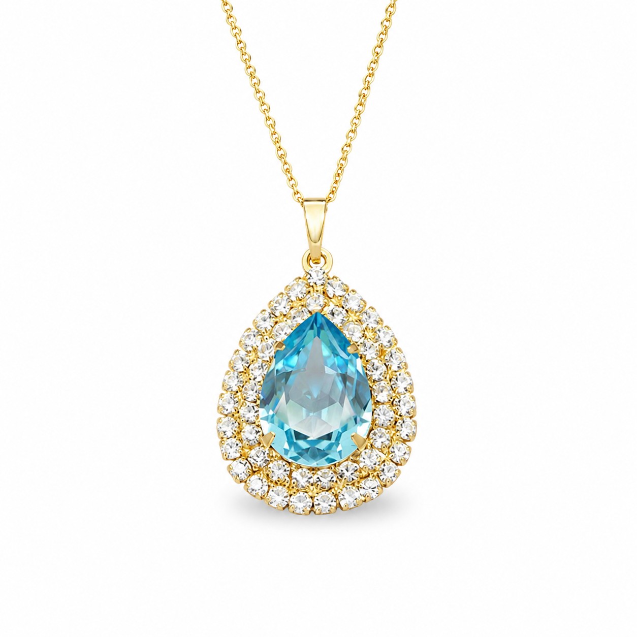 Pakabukas „Jasmine (Aquamarine)“ su Swarovski® kristalais