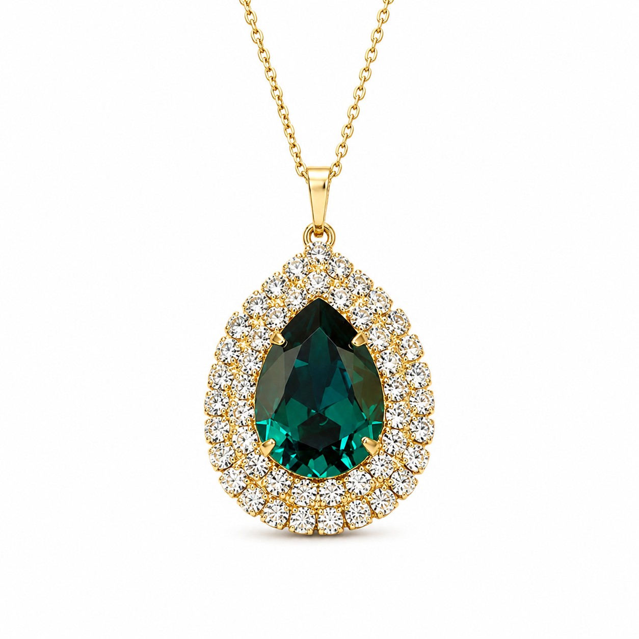 Pakabukas „Jasmine (Emerald)“ su Swarovski® kristalais