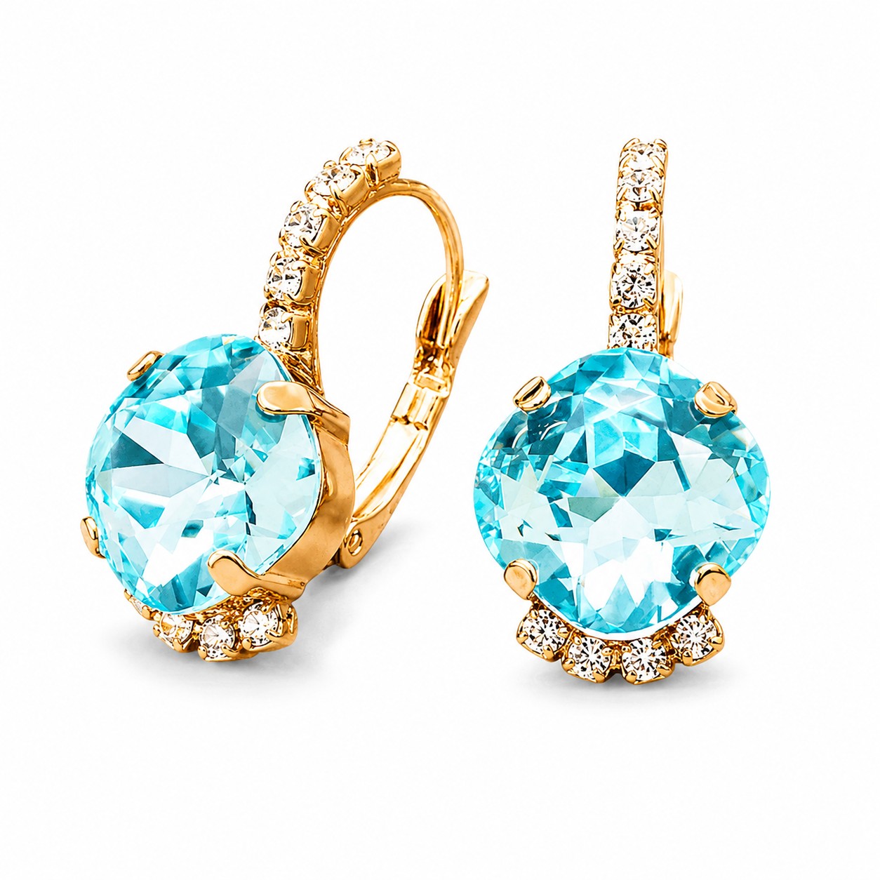 Auskarai „Crete (Aqua Bohemica)“ su Preciosa® kristalais
