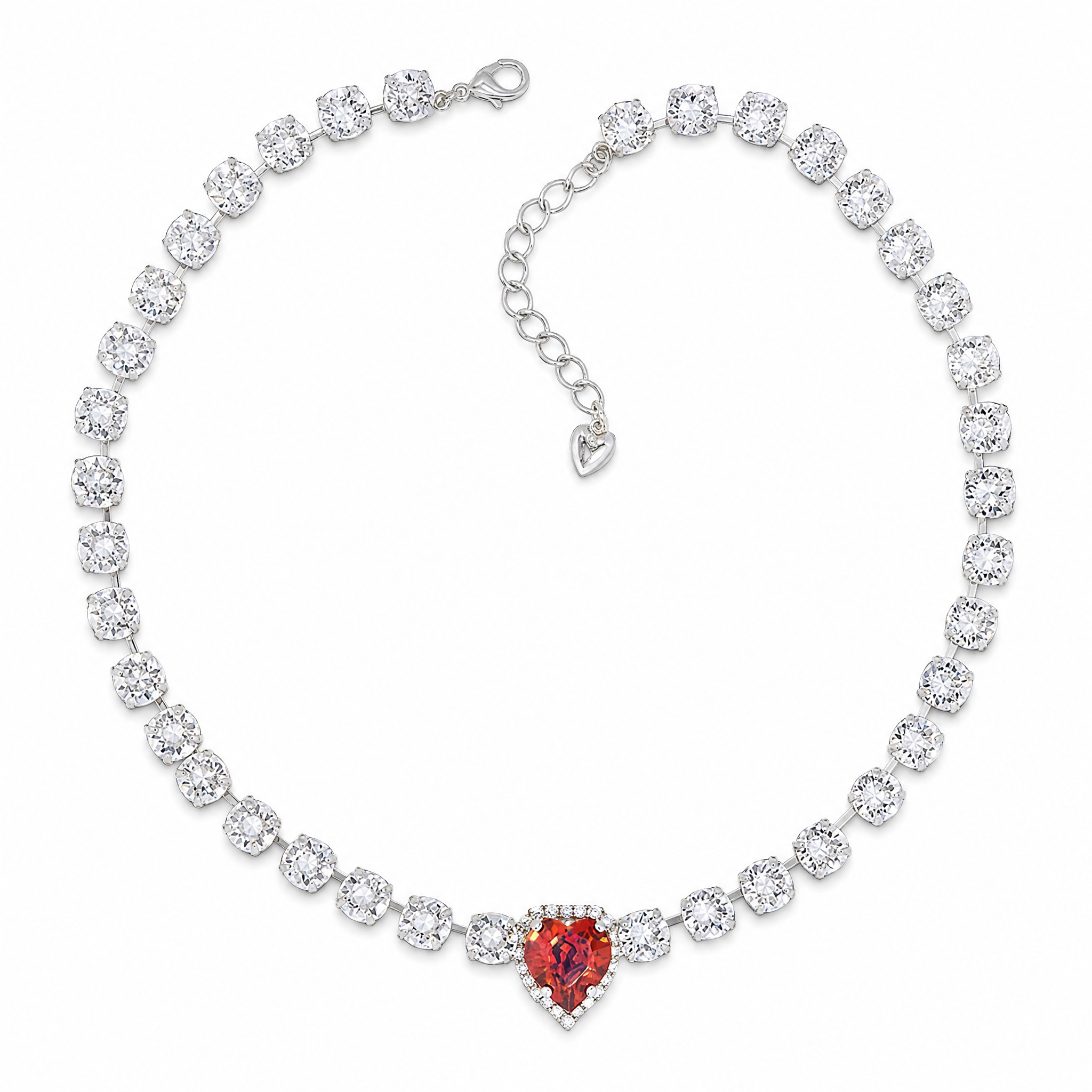 Vestuvinis vėrinys „Saint Valentine II (Red Magma)“ su Swarovski® kristalais