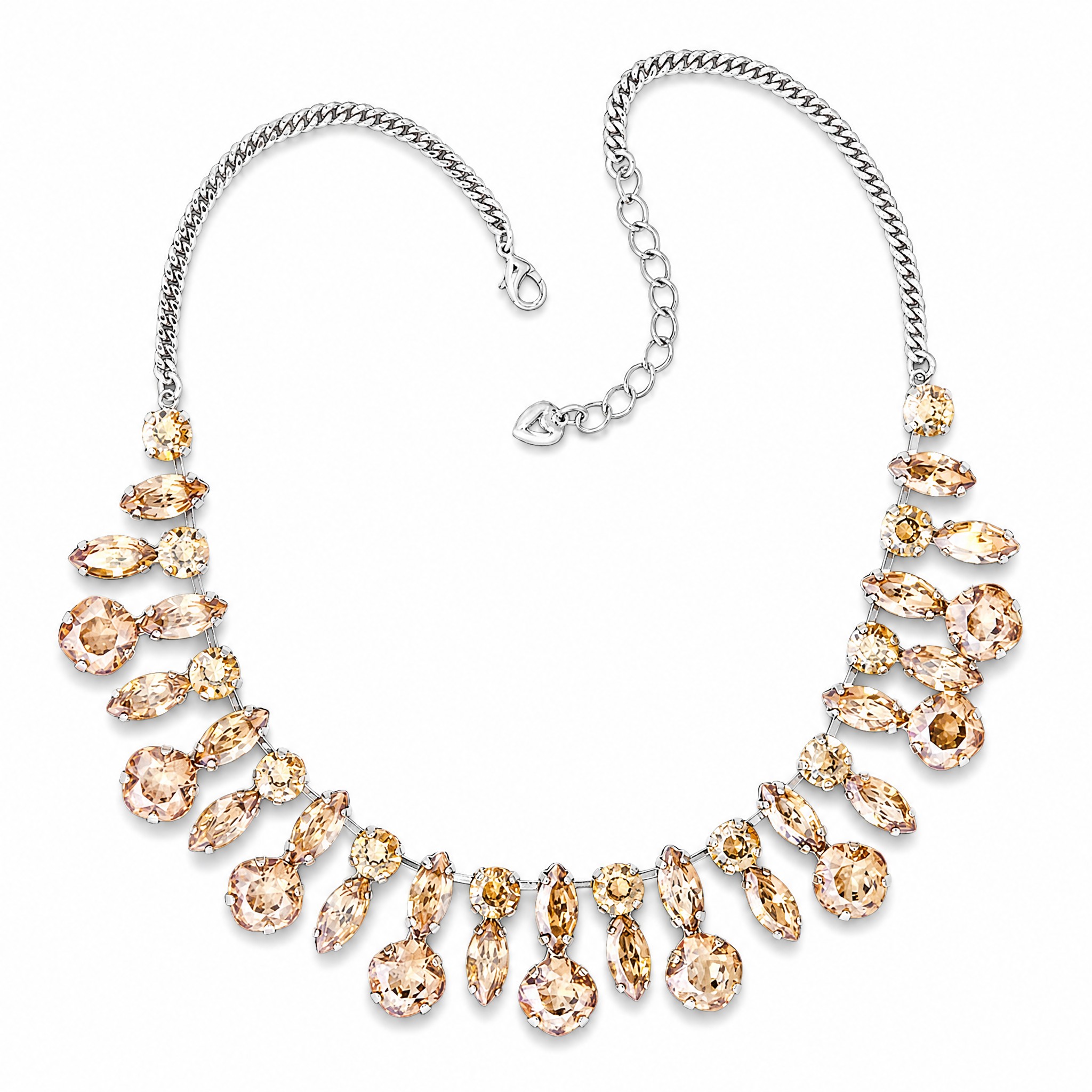 Vestuvinis vėrinys „Kristalo Šakelė (Golden Shadow)“ su Swarovski® kristalais