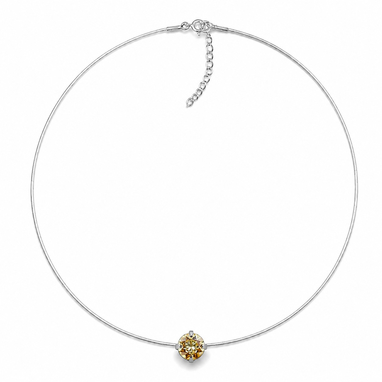 Nematomas sidabrinis pakabukas „Invisible (Golden Shadow)“ su Swarovski® kristalu