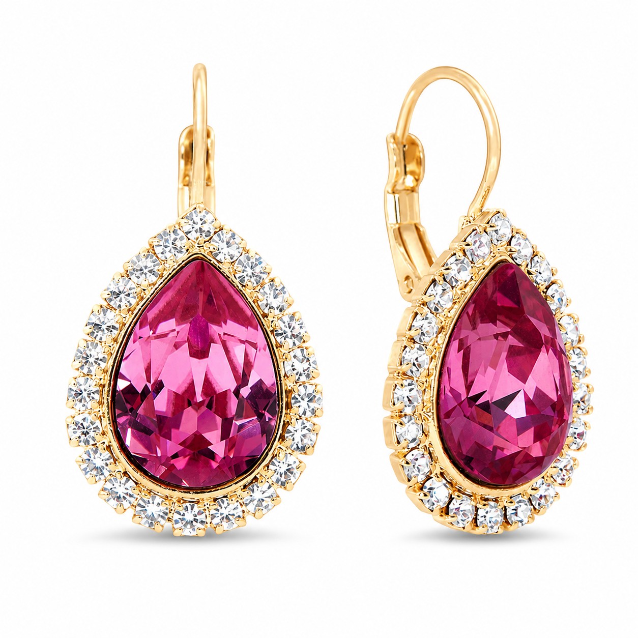 Auskarai „Celestial Drop (Rose)“ su Swarovski® kristalais