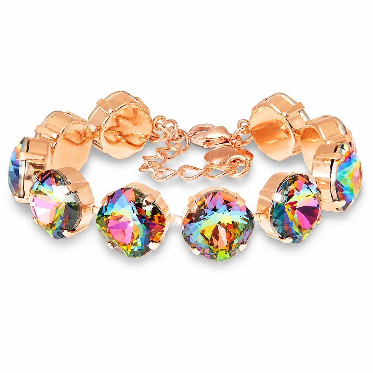 Apyrankė moterims DiamondSky „Akinantis Spindesys IV (Vitrail Medium)“ su Swarovski karoliukais
