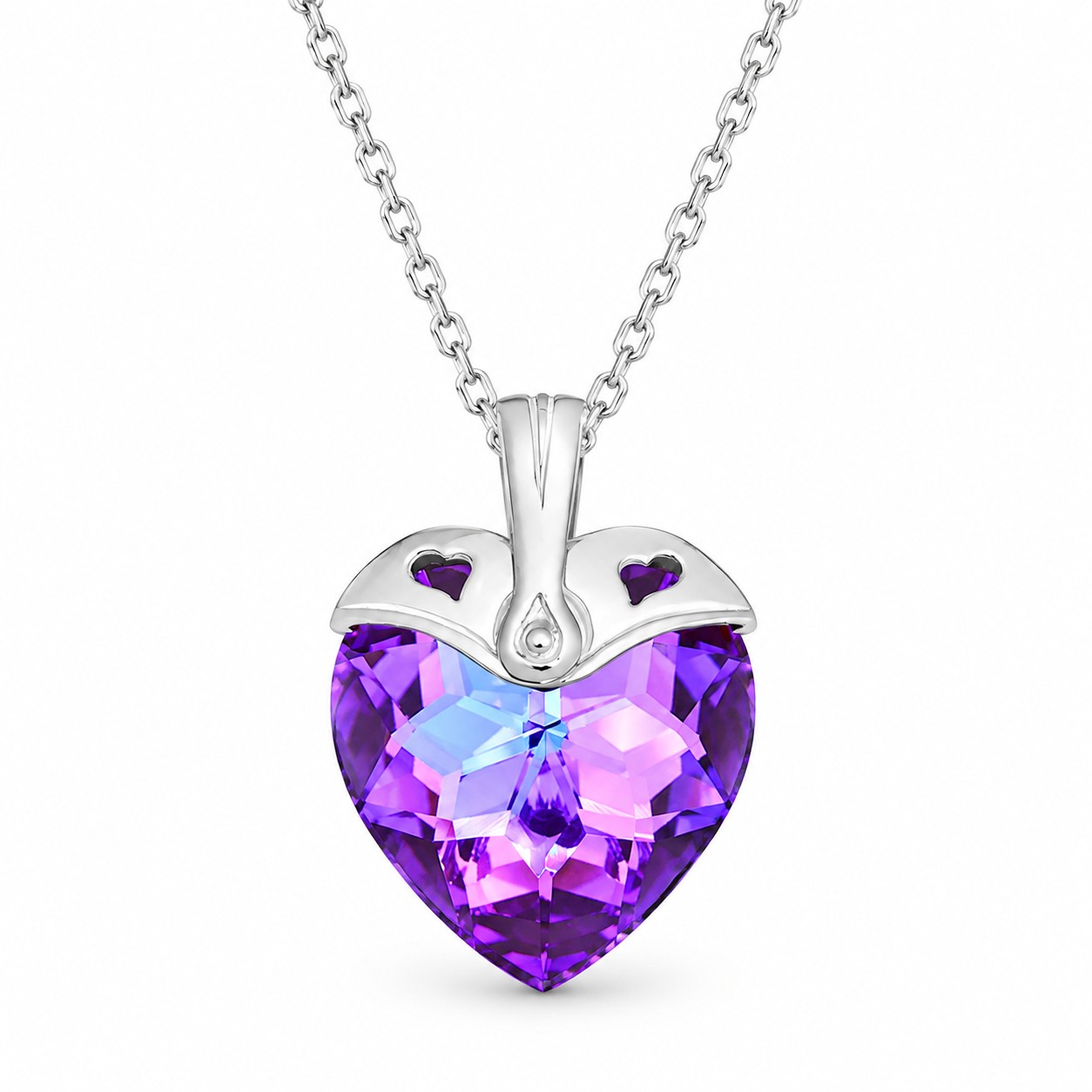 Sidabrinis pakabukas „Cupid II (Heliotrope)“ su Swarovski® kristalais