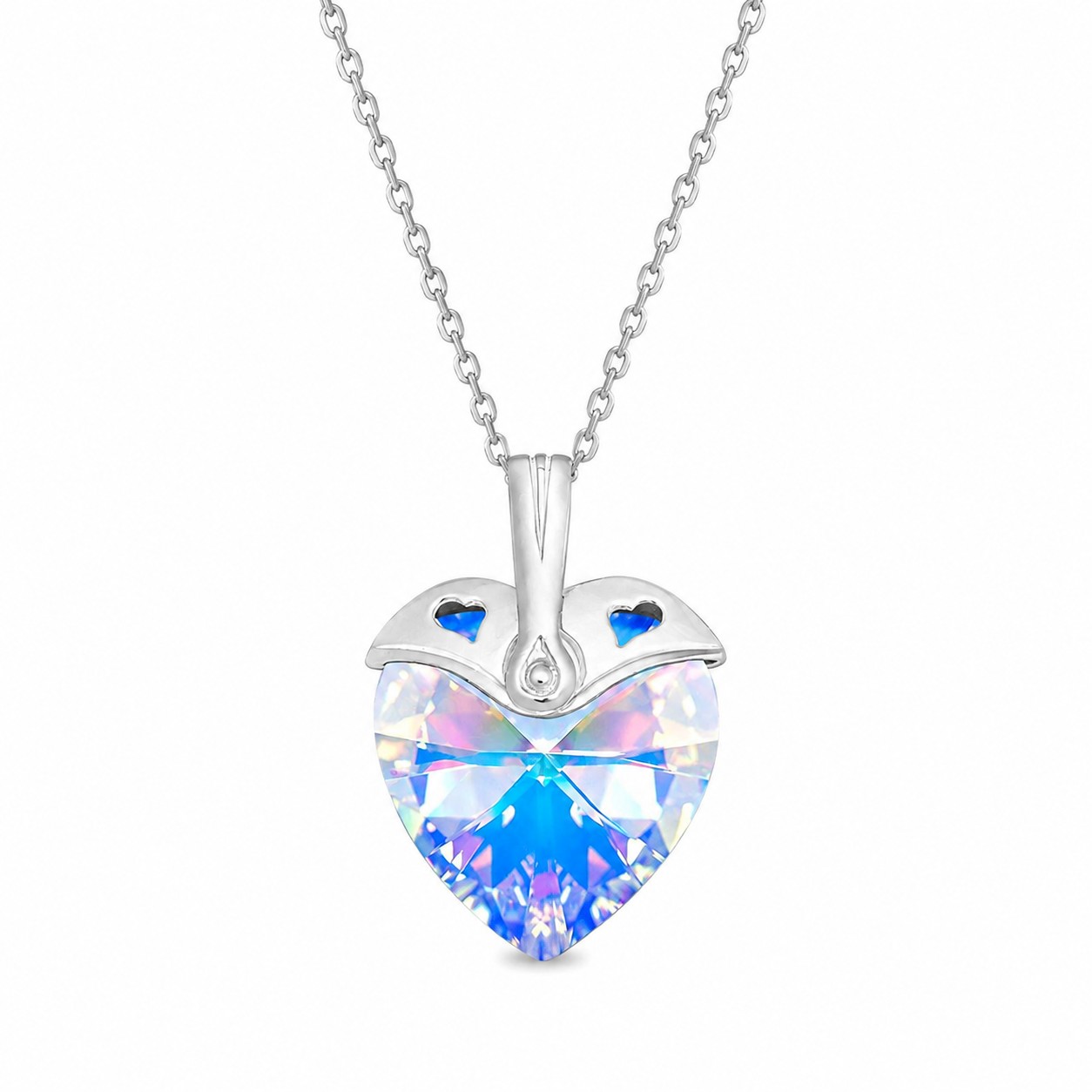 Kaklo papuošalas moterims DiamondSky „Cupid (Aurora Borealis)“ su Swarovski kristalais