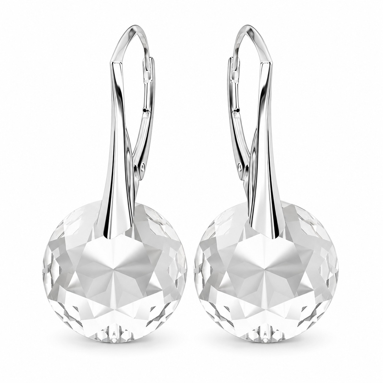 Sidabriniai auskarai „Marianne“ su Swarovski® kristalais