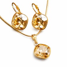Komplekts sievietēm „Žilbinošais Mirdzums IV (Golden Shadow)“ ar Swarovski® kristāliem