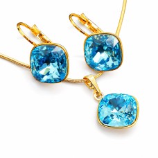 Komplekts sievietēm „Žilbinošais Mirdzums IV (Aqua G)“ ar Swarovski® kristāliem