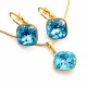 Komplekts sievietēm „Žilbinošais Mirdzums IV (Aqua G)“ ar Swarovski® kristāliem