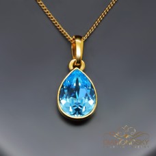 Kulons "Kristāla Lāse (Aquamarine Blue)" ar Swarovski™ kristāliem