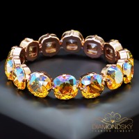 Aproce "Apžilbinošs Mirdzums (Light Topaz Shimmer)" ar Swarovski™ kristāliem