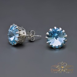 Auskari "Vintāžš VII (Aquamarine Blue)" ar Swarovski™ kristāliem