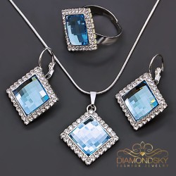 Komplekts "Adelija III (Aquamarine Blue)" ar Swarovski™ kristāliem
