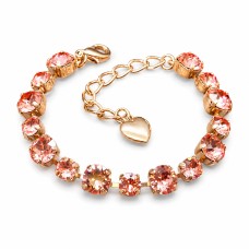 Apyrankė moterims DiamondSky „Klasika IV (Rose Peach)“ su Swarovski kristalais