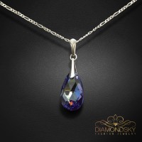 Sudraba kulons "Baroka (Tanzanite AB)" ar Swarovski™ kristāliem
