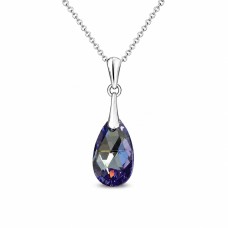 Серебряный кулон «Барокко (Tanzanite AB)» с кристаллами Swarovski™