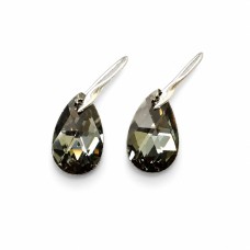 Sudraba auskari „Baroka (Silver Night)“ ar Swarovski™ kristāliem