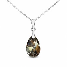 Серебряный кулон «Барокко (Silver Night)» с кристаллами Swarovski™
