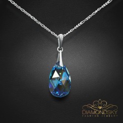 Sudraba kulons "Baroka (Aquamarine Blue AB)" ar Swarovski™ kristāliem