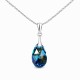Sudraba kulons „Baroque (Aquamarine Blue AB)“ ar Swarovski® kristāliem
