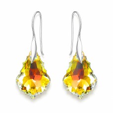 Sudraba auskari „Baroks IV (Aurora Borealis)“ ar Swarovski® kristāliem
