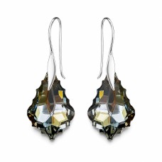 Sudraba auskari „Baroka IV (Silver Night)“ ar Swarovski™ kristāliem
