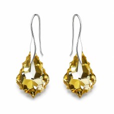 Sudraba auskari „Baroka IV (Golden Shadow)“ ar Swarovski™ kristāliem
