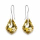 Sudraba auskari „Baroka IV (Golden Shadow)“ ar Swarovski® kristāliem