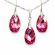Sudraba komplekts „Baroka (Rose Comet Argent Light)“ ar Swarovski® kristāliem
