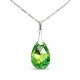 Sudraba kulons „Baroque (Peridot AB)“ ar Swarovski® kristāliem