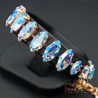 Aproce "Ornella (Light Sapphire Shimmer)" ar Swarovski™ kristāliem