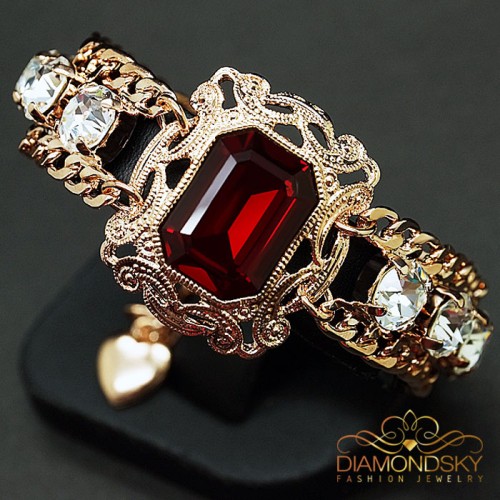Apyrankė moterims DiamondSky „Countess Olga“ su Swarovski karoliukais