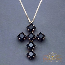 Kulons "Uni (Jet)" ar Swarovski™ kristāliem