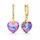 Sudraba auskari „Iemīlējusies Sirds III (Vitrail Light)“ ar Swarovski® kristāliem